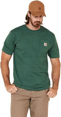 Carhartt Men's Loose Fit Heavyweight Short-Sleeve Pocket T-Shirt, Brown, 4X-Large/Tall in Saudi Arabia