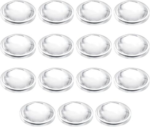 PATIKIL Diameter 29mm Flat Convex Lens, 15 Pcs Height 8.5mm PMMA Acrylic LED Optical Convex Condenser Lens with Edge for Flashlight Car Bike Head Lamp Spotlight, Transparent in Kuwait