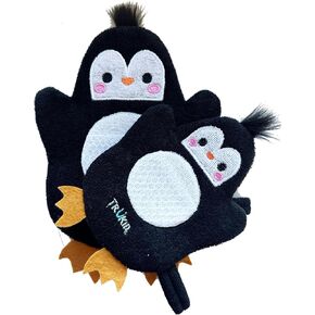 TruKid BubbleGlove, Bath Wash Gloves-Sponge - Hand Puppet for Kids & Toddler, Bath Sponge & Baby Washcloth Mitt for Kids & Adults, Body Scrubber for Mommy & Me - Duck Designed Set of 2 in Kuwait