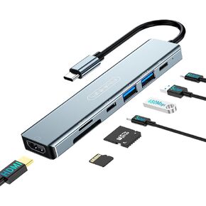 محطة إرساء للكمبيوتر المحمول 11 في 1، شاشة مزدوجة، محول USB C إلى Hdmi متعدد المنافذ، محور USB مع HDMI، VGA، PD، RJ45 Ethernet، SD/TF، ​​منافذ USB 3.0، النوع C، AUX 3.5 مم، ميكروفون/صوت، متوافق لماك بوك/ديل/إتش بي/لينوفو