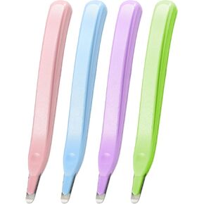 KTRIO 4 Pack Professional Magnetic Easy Staple Remover Staple Removers Stapler Remover Staple Remover Tool Staple Puller Remover Staple Stick Staple Pullers for Office, School and Home, 4 Pastel Color
