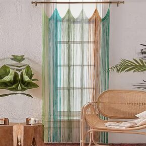 IOWER مكرامية ستائر نافذة 50 "x 75" مكرميه خزانة مدخل ستائر طويلة مكرميه جدار ديكور بوهو الزفاف خلفية