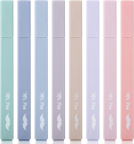 Mr. Pen- Aesthetic Highlighters, 8 Pack, Chisel Tip, Shades of Purple, Cute Highlighters Assorted Colors, Cute Highlighters for School Highlighters, Highlighter Set, Pastel Highlighters in Saudi Arabia