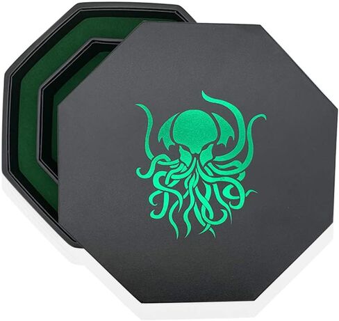 Purple Dragon - D&D Dice Tray of Holding by Norse Foundry, 8" Octagon Shape Dice Rolling Tray for Dice Games Like RPG and DND, Dice Box Storage, Removable Top Lid – Soft Padded Inner Lining in Saudi Arabia