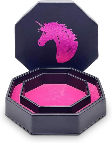 Purple Dragon - D&D Dice Tray of Holding by Norse Foundry, 8" Octagon Shape Dice Rolling Tray for Dice Games Like RPG and DND, Dice Box Storage, Removable Top Lid – Soft Padded Inner Lining in Saudi Arabia