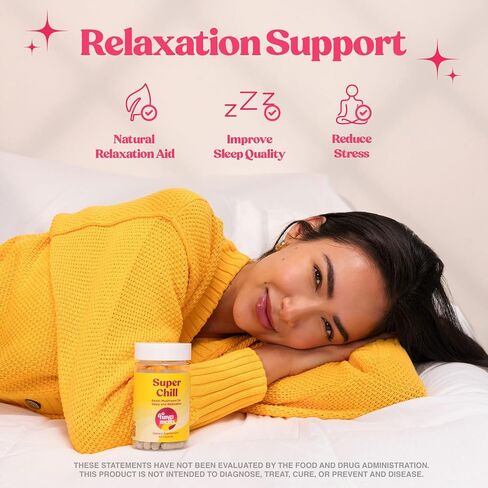 Super Chill - Sleep & Relaxation Supplement, Stress Relief, Healthy Cortisol, Reishi Mushroom Extract, Ashwagandha, L-Theanine, Passion Flower - 63 Count in Saudi Arabia