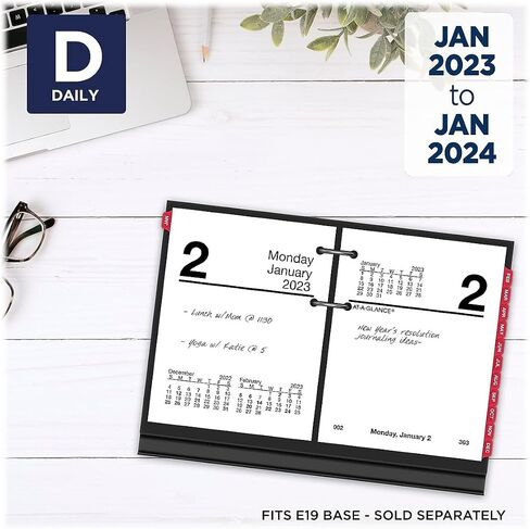 إعادة تعبئة تقويم المكتب اليومي AT-A-GLANCE 2023، 3 بوصة × 3-3/4 بوصة، صغير الحجم، إعادة التعبئة A، أوراق فضفاضة (E91950) in Saudi Arabia