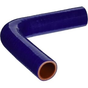 HPS HTSEC90-112-BLK خرطوم توصيل الكوع المقوى بأربع طبقات من السيليكون بدرجة حرارة عالية 90 درجة، الحد الأقصى للضغط 75 رطل لكل بوصة مربعة، طول الساق 4 بوصات على كل جانب، معرف 1-1/8 بوصة، أسود