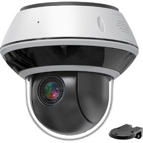 4K 8MP Mini PTZ Dome PoE IP Camera Outdoor Pan 350° Tilt 90° 5X Optical Zoom, 130Ft Full Color Night Vision, H.265, IP67, Built in Mic, Compatible with Hik-vision NVR/Blue Iris, NDAA Compliant