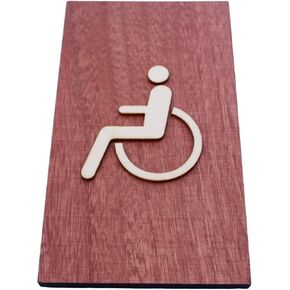 Antique large size Men's and Women's Bathroom Sign thicken Restroom signage wood Toilet Symbol Sign (8.3''X4.7")