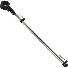 MARINE CITY 304 Stainless Steel Rail Mount Flag Staff Pole with Adjustable Clamps | Fits 1-1/4 or 1-1/2 Inch Diameter Rails | Ideal for Boats, Yachts, Marines