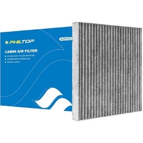 فلتر هواء كابينة PHILTOP، بديل لـ CF11810، 500L، 500X، بوصلة، رينيجيد، فلتر كابينة ممتاز ACF075 مع تدفق هواء الكربون النظيف المنشط، تصفية حبوب لقاح الغبار