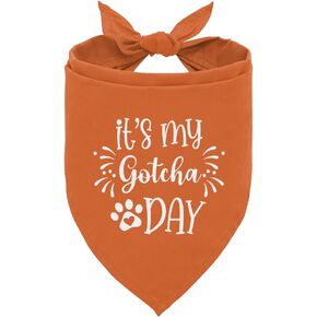 It's My Gotcha Day Dog Bandana، Dog Bandana، وشاح الحيوانات الأليفة المنقوش بجاموس أخضر، ملحقات وشاح الكلاب الأليفة، وشاح مثلث للكلاب الأليفة، باندانا للكلاب الصغيرة والمتوسطة الكبيرة، باندانا مضحكة لطيفة للكلاب (C64)