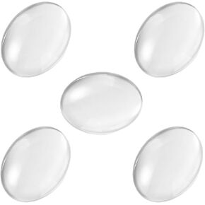 Clear Glass Cabochon 2Inch Round Dome Cabochons 25PCS Transparent Glass Cabochons with Flat Backs Glass Dome for DIY Crafts Photo Pendant Jewelry Making(50MM,25PCS)
