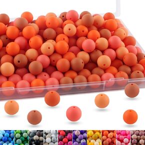 150pcs 15mm Silicone Beads for Keychain Making Mix Color Round Beads for Pens and Bracelet Crafts(Multicolor)