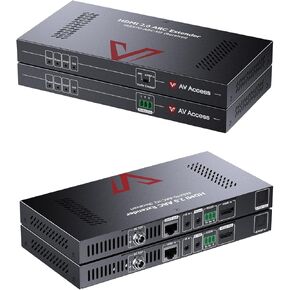ARC HDMI Extender 4K@60Hz 4:4:4 HDR10 Over Cat5e/6/6a/7 Cable, Audio Return Channel, S/PDIF Audio Pass Through, HDMI 2.0, HDCP2.2, CEC, PoE & Dual IR, RS232, Atmos & DTS:X