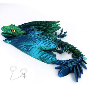 AcoCofe 3D المطبوعة التنين الريش Wyvern Dragon Toys ، 16 بوصة تململ تنين كبير مع أجنحة ، ألعاب كبيرة طباعة على سطح المكتب (الذهب بالليزر) in Kuwait