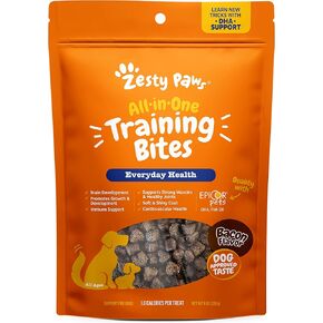 Zesty Paws Training Treats for Dogs & Puppies - Healthy Dog Treats for Hip, Joint & Muscle Health - Puppy Training Treats - for All Breeds and Ages - Dog Treats for Training - Bacon Flavor - 12oz