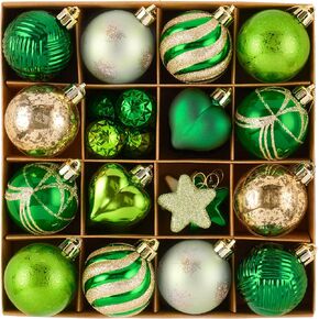 Valery Madelyn 28Pcs Mardi Gras Heart Shaped Ornaments Gift Pack, Mardi Gras Craft Painted Tree Heart Decorations, Purple Green Gold Christmas Baubles Hanging Holiday Party Decor