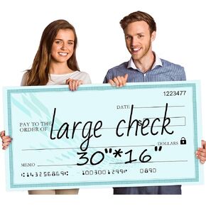 Professional Giant Dry Erase Check Board - 30x16 Inch Reusable Presentation Prop for Awards Ceremonies, Fundraisers & Charity Events