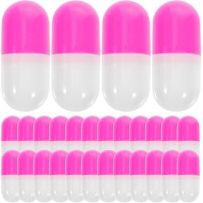 Zerodeko 20Pcs Fake Pills Models, Empty Capsules to Fill, Plastic Pill Toys DIY Craft Supplies Realistic Doctor Pretend Play Capsules Set for Kids Toddler (Blue)