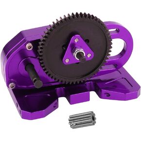 Full Metal LCG 2 مربع ناقل حركة متوسط ​​منخفض معنى مع لوحة ترس متزايدة لـ 1/10 RC Crawler AXIAL SCX10 I III III CAPRA TRX4 ترقية (Silver)