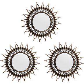 OIGUMR 3 Pack Mirrors for Wall Wall Mirrors Decorative Mirrors (015 Sliver)