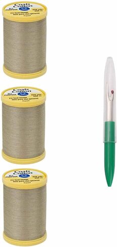 Coats & Clark Sewing Thread General Purpose Pure Egyptian Cotton Thread 225 Yards (3-Pack) White Bundle with 1 Artsiga Crafts Seam Ripper S970-0100-3P in Saudi Arabia