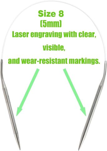 مجموعة إبر الحياكة الدائرية من OYEUYID مقاس 16 بوصة طقم معدني دائري مقاس 13 in Kuwait