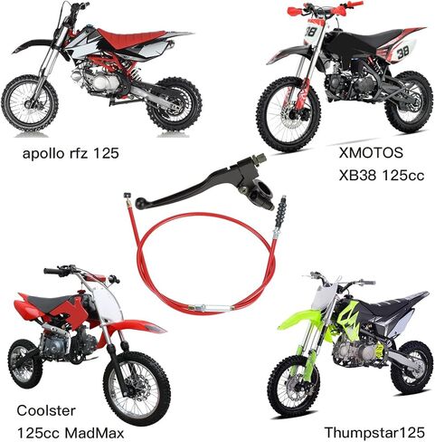 YOXUFA 7/8 بوصة كابل مقبض ذراع القابض الأيسر لـ SSR 50cc 70cc 90cc 110cc 125cc 150cc Apollo RFZ DBX18 TaoTao DB17 DB27 Coolster M-125 Baja X-pro Thumpstar Kayo Xmotos أجزاء الدراجة الترابية الصينية باللون الأسود in Kuwait