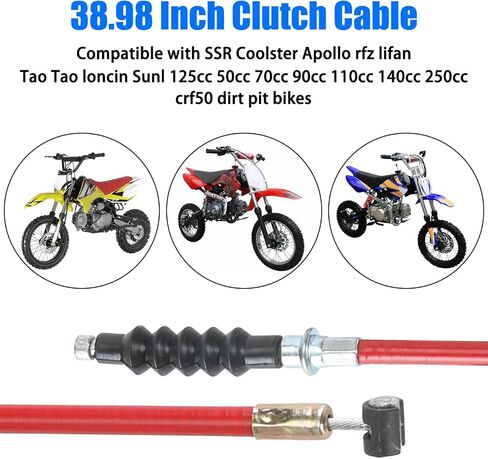 YOXUFA 7/8 بوصة كابل مقبض ذراع القابض الأيسر لـ SSR 50cc 70cc 90cc 110cc 125cc 150cc Apollo RFZ DBX18 TaoTao DB17 DB27 Coolster M-125 Baja X-pro Thumpstar Kayo Xmotos أجزاء الدراجة الترابية الصينية باللون الأسود in Kuwait