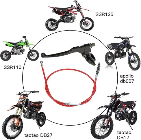YOXUFA 7/8 بوصة كابل مقبض ذراع القابض الأيسر لـ SSR 50cc 70cc 90cc 110cc 125cc 150cc Apollo RFZ DBX18 TaoTao DB17 DB27 Coolster M-125 Baja X-pro Thumpstar Kayo Xmotos أجزاء الدراجة الترابية الصينية باللون الأسود in Kuwait