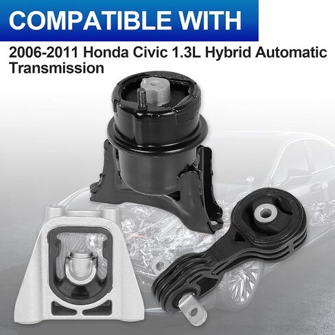 مجموعة حوامل محرك المحرك - متوافقة مع 1996 1997 1998 1999 2000 Honda Civic 1.6L استبدال #A6520 A6502 A6556 A6506 A6526 مجموعة من 5 in Kuwait