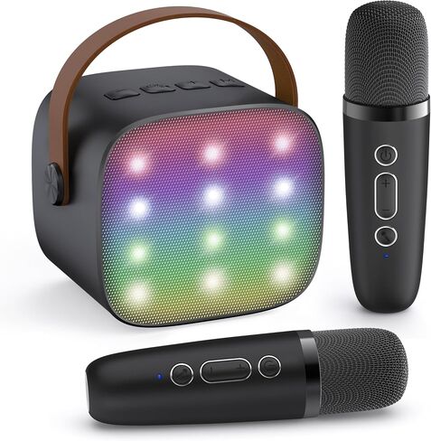 Kids Karaoke Machine, Portable Bluetooth Speaker with Wireless Microphone, Christmas Kids Toys Gifts for Girls 4, 5, 6, 7, 8, 9, 10 +Year Old in Saudi Arabia