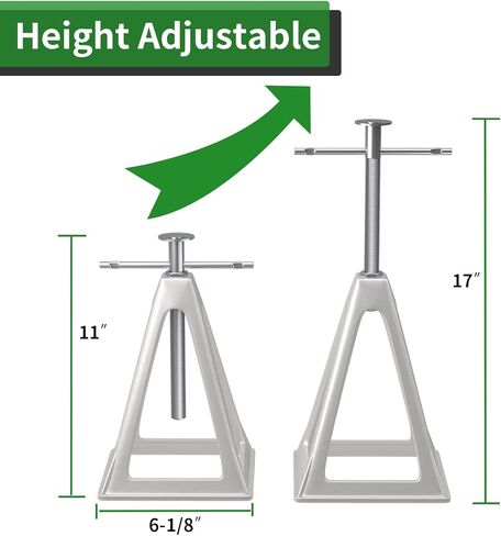 RVGUARD RV Stack Jacks 8 عبوات مع حقيبة تخزين، مقابس تثبيت من الألومنيوم لمقطورة RV، دعم فردي يصل إلى 6000 رطل، قابل للتعديل من 11 بوصة إلى 17 بوصة in Kuwait