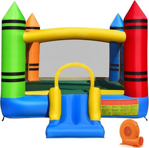 Costzon قابلة للنفخ في منزل ، منزل الحفلات نطاط منزل للأطفال 12 قدمًا L x 9ft W × 6 قدمًا في الهواء الطلق في الهواء in Kuwait
