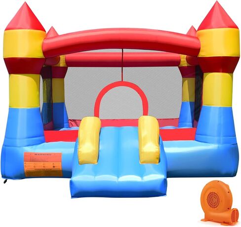 Costzon قابلة للنفخ في منزل ، منزل الحفلات نطاط منزل للأطفال 12 قدمًا L x 9ft W × 6 قدمًا في الهواء الطلق في الهواء in Kuwait