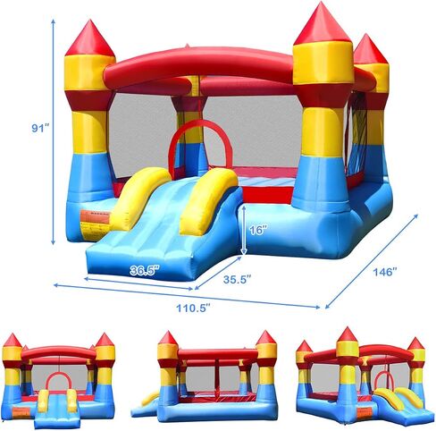 Costzon قابلة للنفخ في منزل ، منزل الحفلات نطاط منزل للأطفال 12 قدمًا L x 9ft W × 6 قدمًا في الهواء الطلق في الهواء in Kuwait