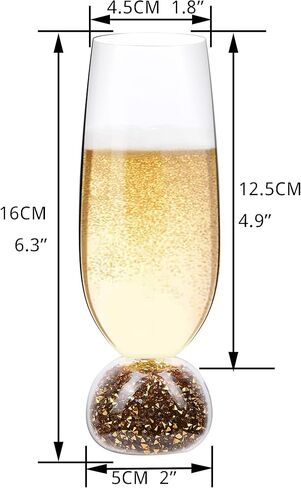 مجموعة نظارات الشمبانيا الكريستالية الخالية من الرصاص من 4 ، 7 أونصة المزامير شمبانيا صافية - مثالية للهدايا والحفلات وحفلات الزفاف وعيد الميلاد - البرامج الزجاجية طويلة الأمد وقابلة لإعادة الاستخدام in Kuwait