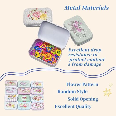 Wonafa 50Pcs Round Metal Stitch Markers,Metal Colorful Crochet Stitch Markers,with Storage Box for Crocheting Clothing Tag DIY Craft Project (Orbicular-50Pcs) in Kuwait
