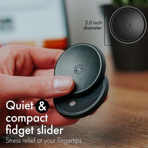 ONO Slider - Handheld Fidget Toy for Adults | Help Relieve Stress, Anxiety, Tension | Promotes Focus, Clarity | Compact, Portable Design | Natural Titanium in Kuwait
