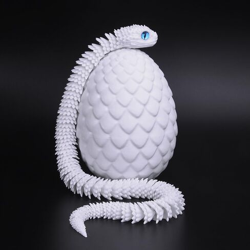 3D Printed Snake Egg with Snake Inside,3D Printed Animals,Like Movable Snake Realistic Slithering Design,18inch Snake (Gold) in Kuwait
