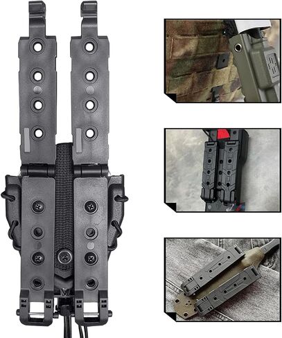 JvBto Belt/Vest Attachment Clips, Molle Vest Accessories Clip, Molle Belt Adapter (6 Pieces,Black) in Saudi Arabia