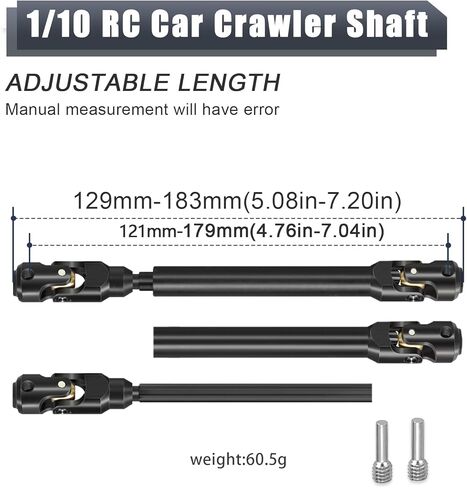 Driveshaft 68mm Stainless Steel CVD 1/10 RC Crawler Universal Drive Shaft for Traxxas TRX4 Axial SCX10 90046 AXI03007 Wraith Capra D90 TF2 Redcat GEN8 1/10 Crawler Upgrade Drive Shaft Part (1 pc) in Kuwait