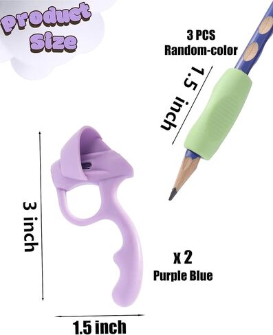 Pencil Grips for Kids Handwriting,10 Pack Pencil Grippers Holder Posture Correction for Preschooler Training, Soft Silicone Foam Pen Writing Aid Tool for Preschooler Kids Students in Saudi Arabia