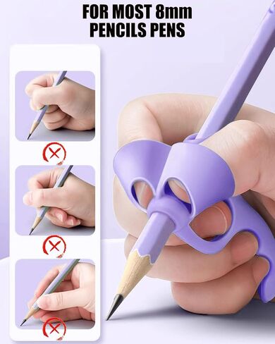 Pencil Grips for Kids Handwriting,10 Pack Pencil Grippers Holder Posture Correction for Preschooler Training, Soft Silicone Foam Pen Writing Aid Tool for Preschooler Kids Students in Saudi Arabia