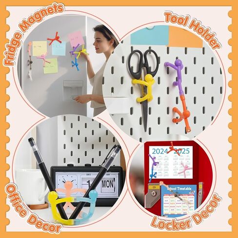 10 Pack Magnetic People, Magnetic Men Magnet Toys, Magnet Men Fidget Toys Fun Magnets, Cute Fridge Magnets Refrigerator Magnets for Locker, Travel Toys, Magnetic People Figures for Adults in Kuwait