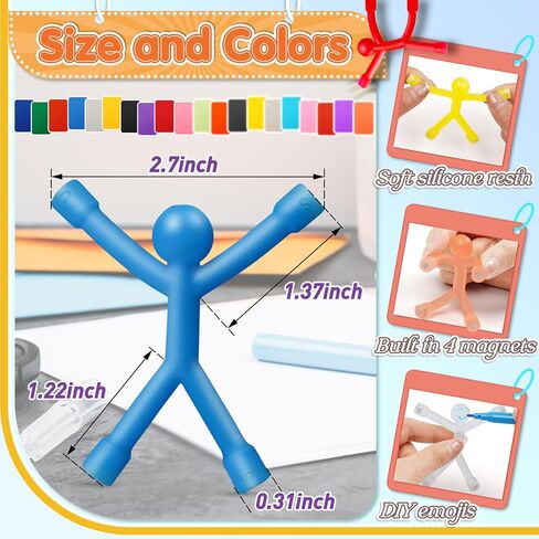 10 Pack Magnetic People, Magnetic Men Magnet Toys, Magnet Men Fidget Toys Fun Magnets, Cute Fridge Magnets Refrigerator Magnets for Locker, Travel Toys, Magnetic People Figures for Adults in Kuwait