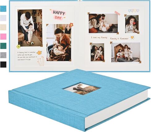 10 x 10 Inch DIY Scrapbook Album 40 Pages Linen Hardcover Kraft White Paper Scrap Book Photo Albums Memory Book for Baby Wedding Family Anniversary Photo Album (Beige, 40 pages) in Kuwait