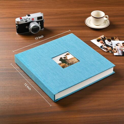 10 x 10 Inch DIY Scrapbook Album 40 Pages Linen Hardcover Kraft White Paper Scrap Book Photo Albums Memory Book for Baby Wedding Family Anniversary Photo Album (Beige, 40 pages) in Kuwait